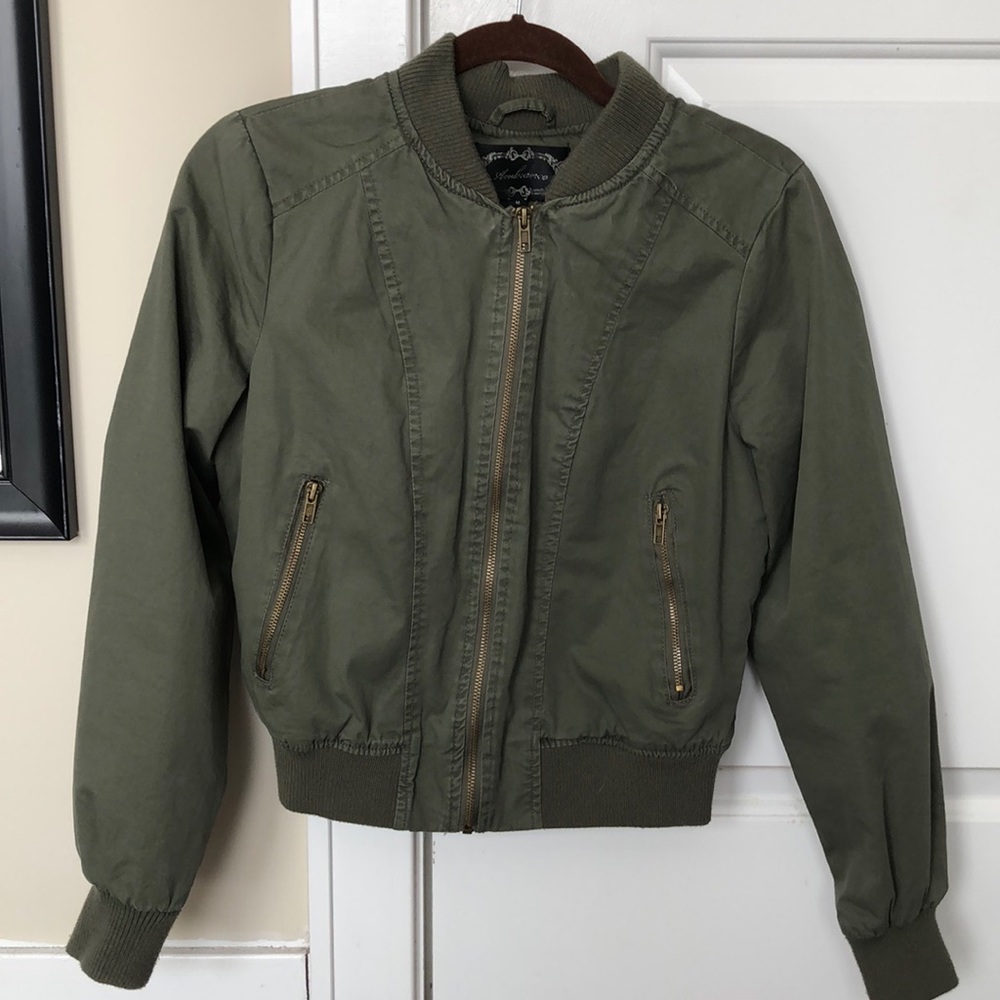 Olive Green Bomber Jacket